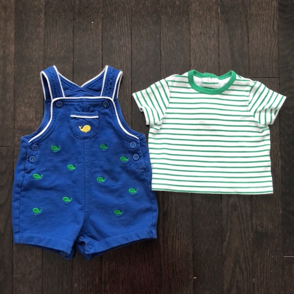 Bundle -  Little Me Shortalls Set 0-3m, Cutie Pie socks set - Picture 3 of 6